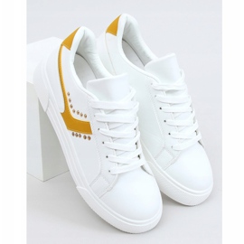Sneakers da donna bianche 1063 Gialle bianca giallo 1