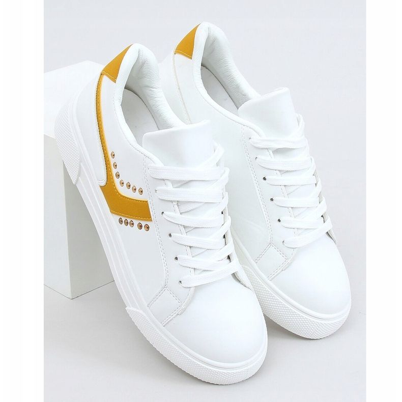 Sneakers da donna bianche 1063 Gialle bianca giallo 1