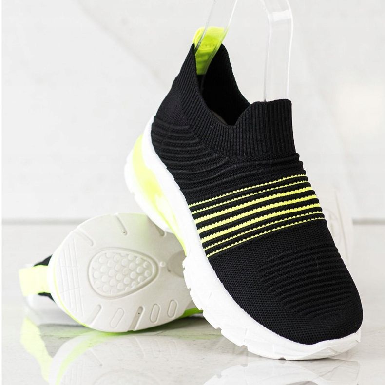 SHELOVET Sneakers traforate primaverili nero giallo 1