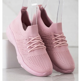 SHELOVET Comode scarpe sportive rosa 3