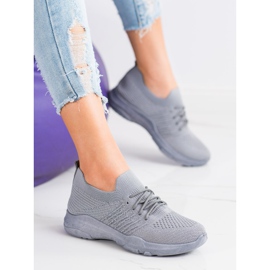 SHELOVET Comode scarpe sportive grigie grigio 2