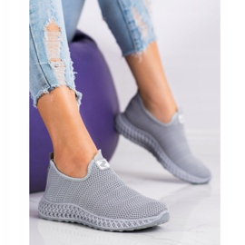 SHELOVET Slipon traforati primaverili grigio 2