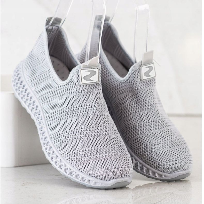 SHELOVET Slipon traforati primaverili grigio 1