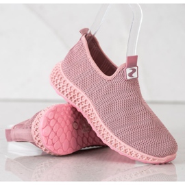 SHELOVET Slipon traforati primaverili rosa 1