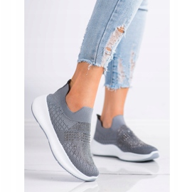 Renda Sneakers Grigie Con Cristalli grigio 1