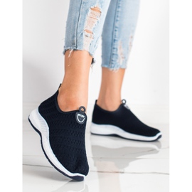 SHELOVET Scarpe da ginnastica leggere senza lacci blu navy 1
