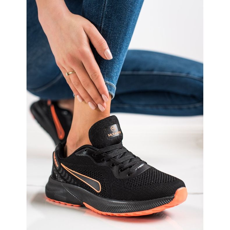 Mckeylor Scarpe sportive stringate nero arancia 2