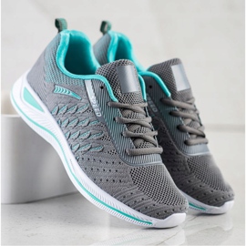 Bona Scarpe sportive per la velocità di corsa grigio verde 1