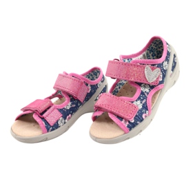 Scarpe per bambini Befado pu 065X151 blu navy rosa argento 1