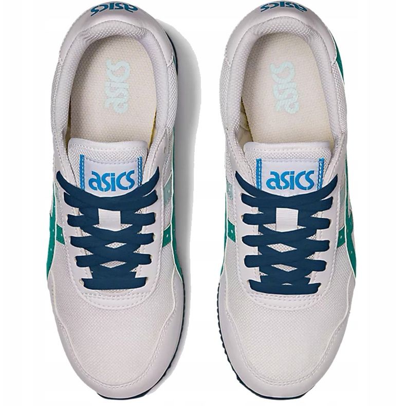Asics Tiger Runner Gs bianco e blu 1204A015 100 scarpe per bambini bianca multicolore 1