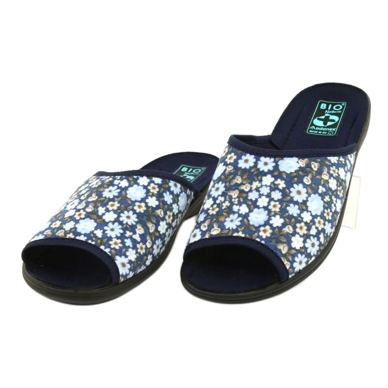 Pantofole a fiori Adanex Tęg. G1 / 2 18760 blu navy blu 1