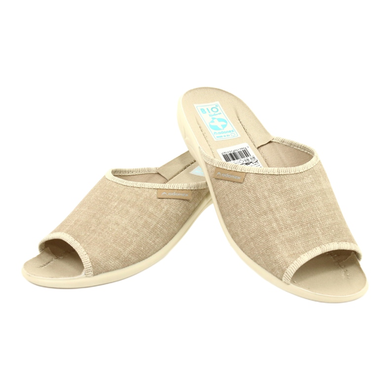 Pantofole in lino per donna Adanex 25970 beige 3