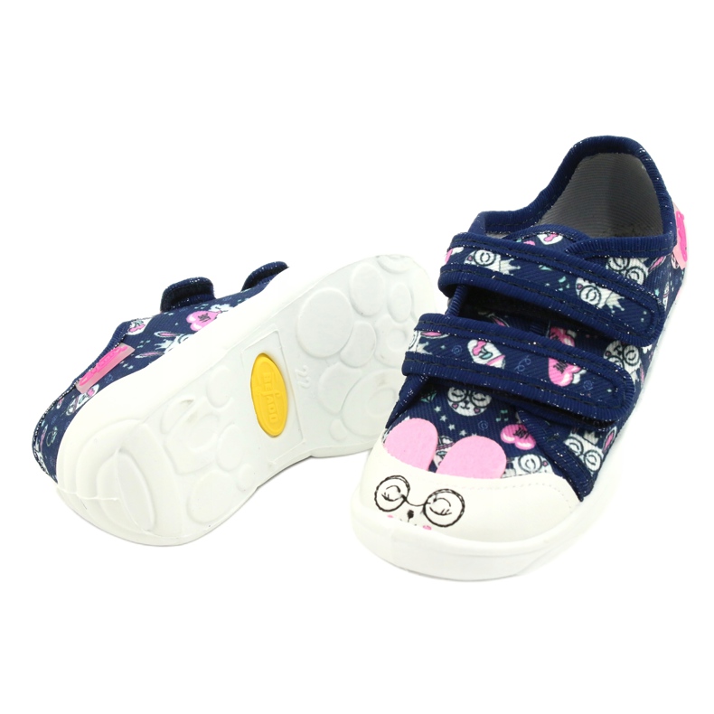 Scarpe per bambini Befado 907P127 bianco blu navy rosa argento 2