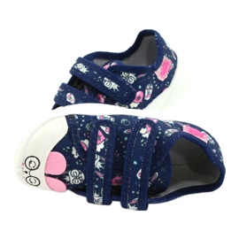 Scarpe per bambini Befado 907P127 bianco blu navy rosa argento 4