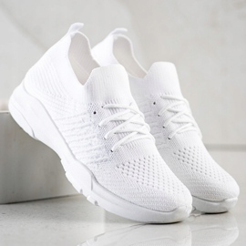 SHELOVET Comode scarpe sportive bianche bianca 1