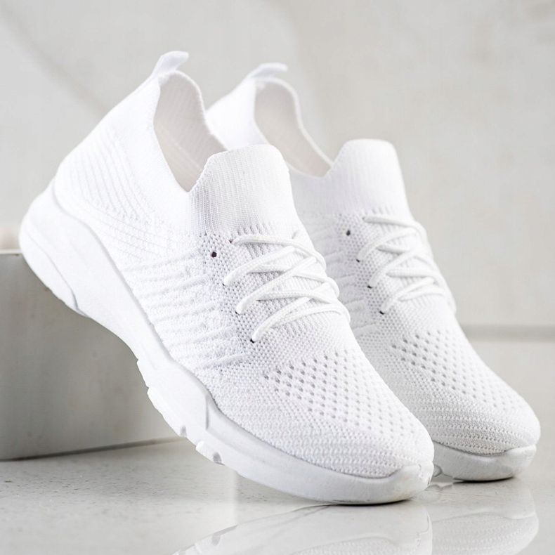 SHELOVET Comode scarpe sportive bianche bianca 1