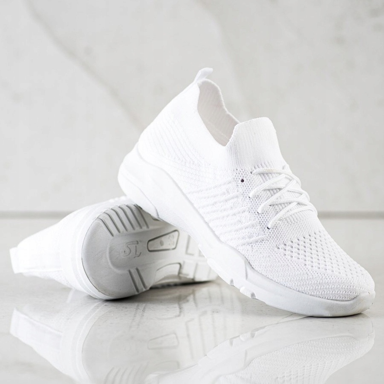 SHELOVET Comode scarpe sportive bianche bianco 2