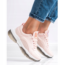 SHELOVET Sneakers Rosa Con Ecopelle 2