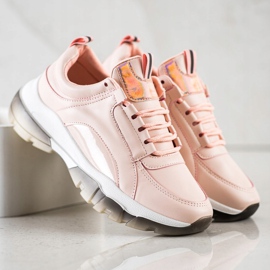 SHELOVET Sneakers Rosa Con Ecopelle 1