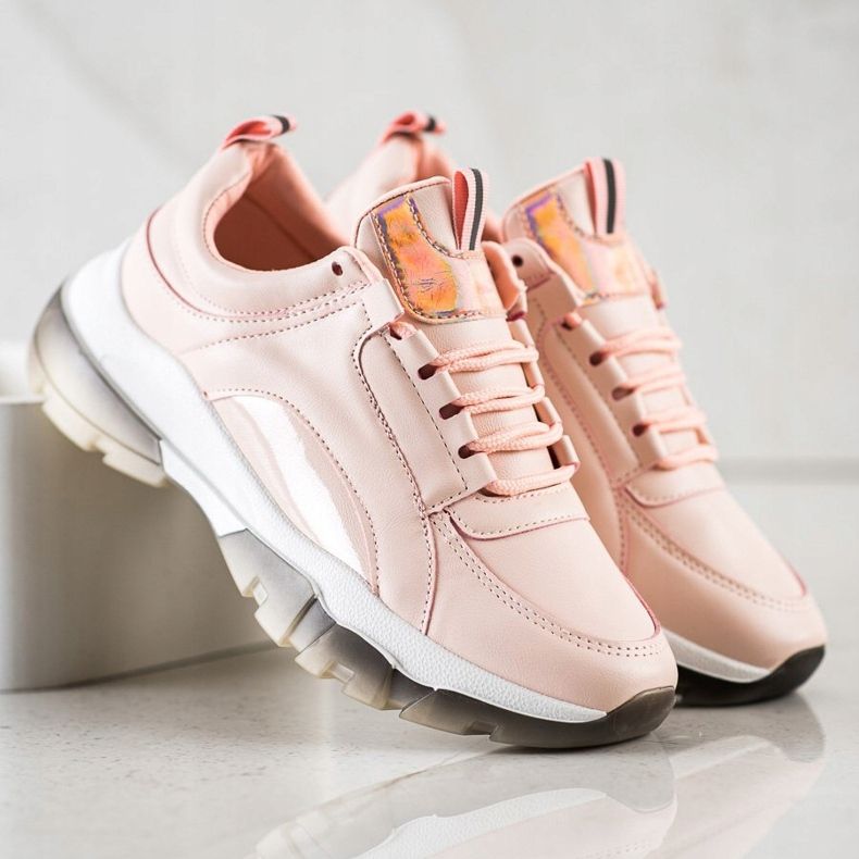 SHELOVET Sneakers Rosa Con Ecopelle 1