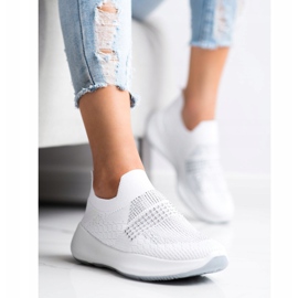 Renda Sneakers Bianche Con Cristalli bianco 2