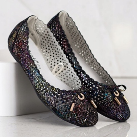 S. BARSKI Eleganti ballerine traforate multicolore 1
