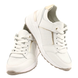 Scarpe sportive da donna Filippo DP2003 / 21 bianco bianca d'oro 4