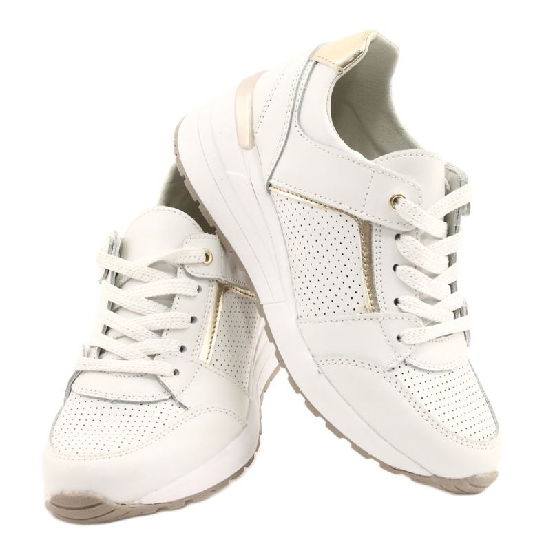 Scarpe sportive da donna Filippo DP2003 / 21 bianco bianca d'oro 4