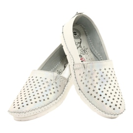 Mocassino Evento donna 21PB32-3613 bianco e argento 4