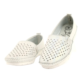 Mocassino Evento donna 21PB32-3613 bianco e argento 2