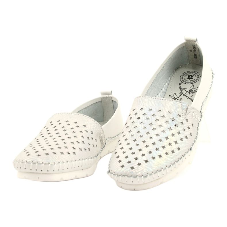 Mocassino Evento donna 21PB32-3613 bianco e argento bianca d'argento 2