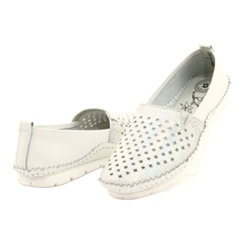 Mocassino Evento donna 21PB32-3613 bianco e argento 3