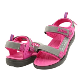 Sandali scarpe da ragazza Lee Cooper 20S-TS-031 inserto in schiuma rosa grigio 3