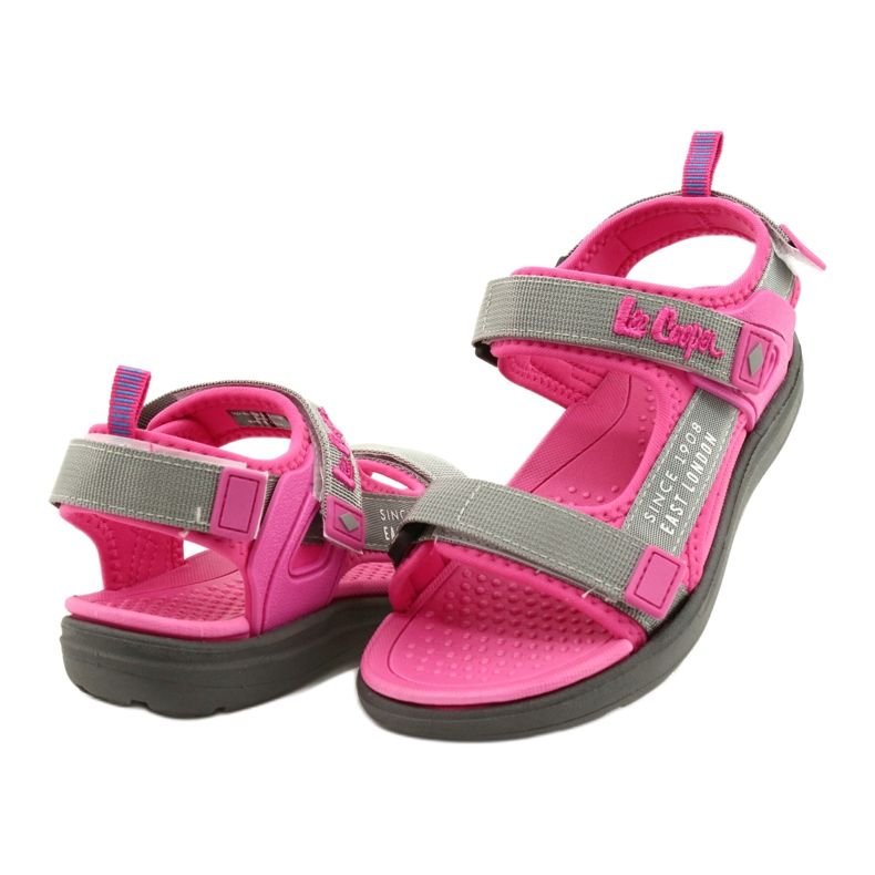 Sandali scarpe da ragazza Lee Cooper 20S-TS-031 inserto in schiuma rosa grigio 3