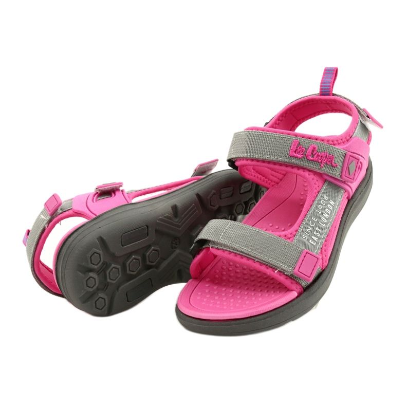Sandali scarpe da ragazza Lee Cooper 20S-TS-031 inserto in schiuma rosa grigio 4