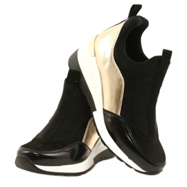 Sneakers con zeppa Evento 21PB35-4000 nero d'oro 6