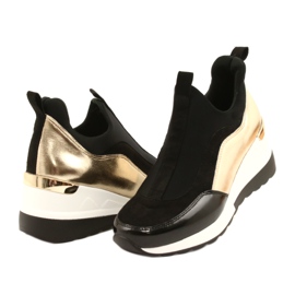 Sneakers con zeppa Evento 21PB35-4000 nero d'oro 5