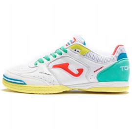 Scarpe Calcio Joma Top Flex 2132 In sala bianche e colorate bianca bianca 1
