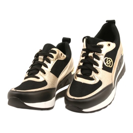 Evento Sneakers con zeppa da donna 21PB35-4001 Black Gold Roxet nero d'oro 2