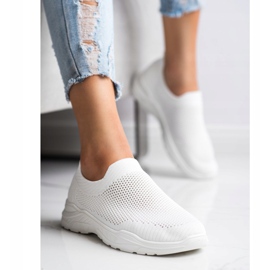 Ideal Shoes Scarpe Slip-on Con Rete bianco 1