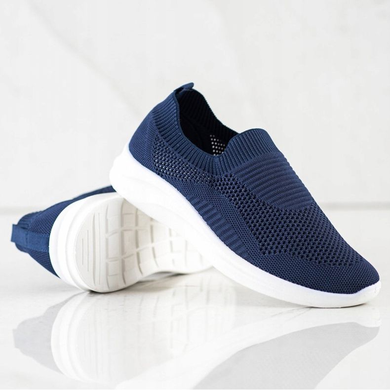 Ideal Shoes Slip sportivi blu scuro 1