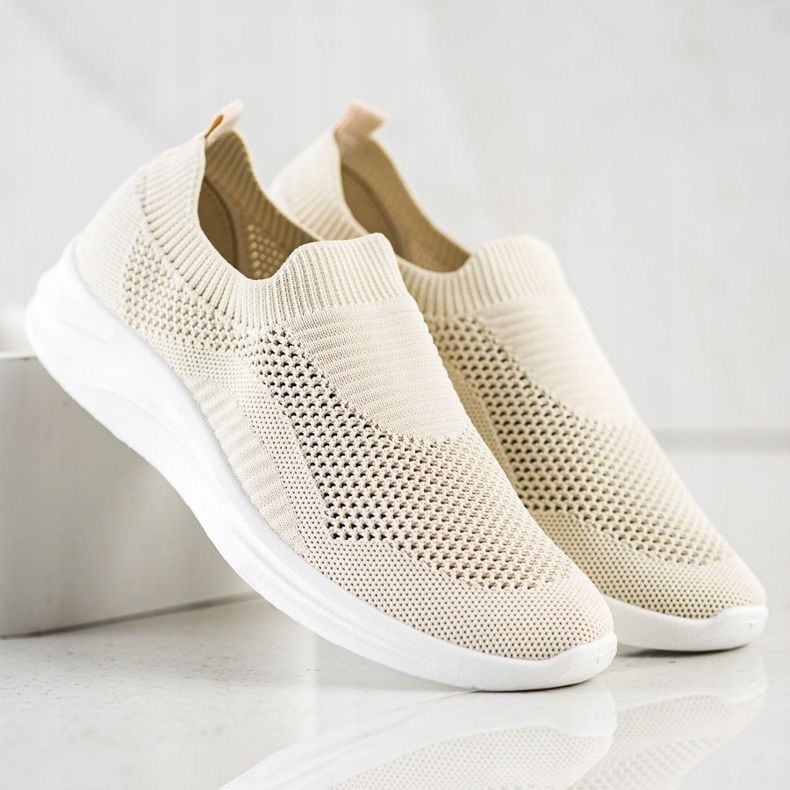 Ideal Shoes Ciabatte sportive beige marrone 1