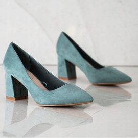 Décolleté classiche VINCEZA in camoscio verde 1