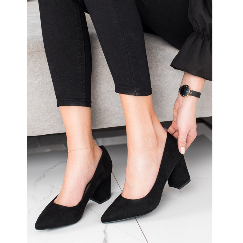 Décolleté classiche VINCEZA in camoscio nero 2