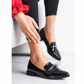 S. BARSKI Mocassini Laccati In Spitz nero 2