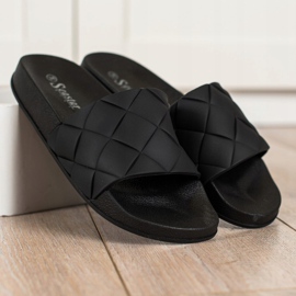 Seastar Comode pantofole in gomma nero 2
