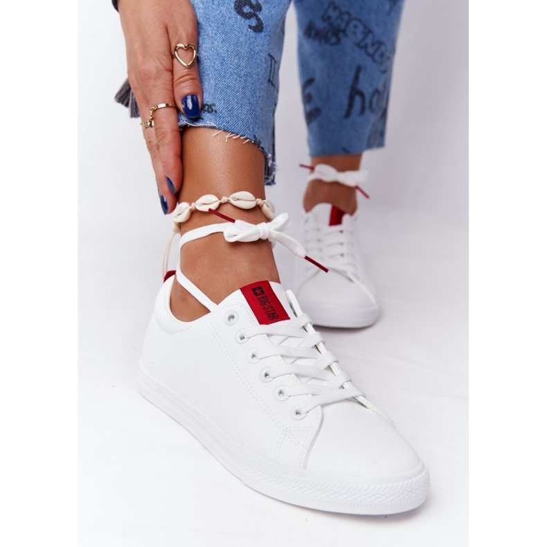 Sneakers Donna Con Nastro Big Star DD274685 Bianche bianca 2