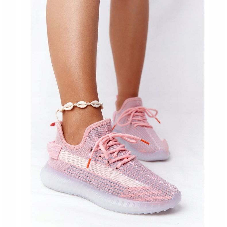 Scarpe sportive da donna con suola in gel rosa Freestyler bianco 1