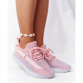 Scarpe sportive da donna con suola in gel rosa Freestyler bianco 2