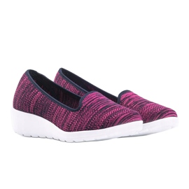 Ballerine rosa sulla zeppa Emerson blu navy 1
